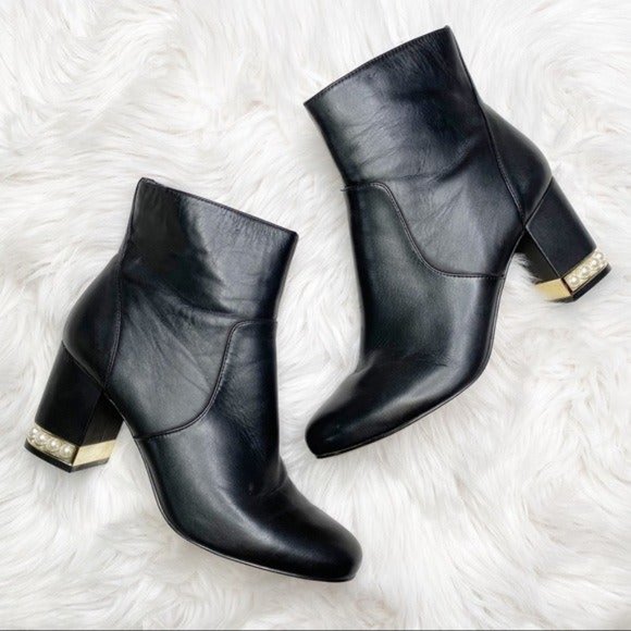Karl Lagerfeld Shoes - Karl Lagerfeld Sadie Pearl Heel Bootie